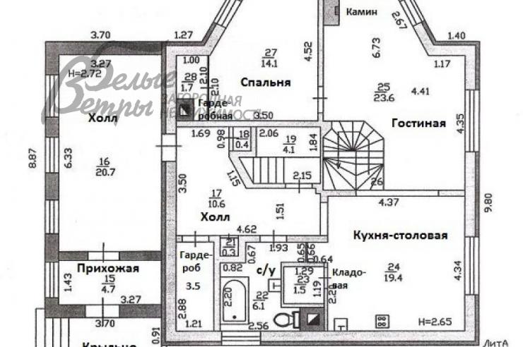 Дом Милорадово  id 371-804 планировка1