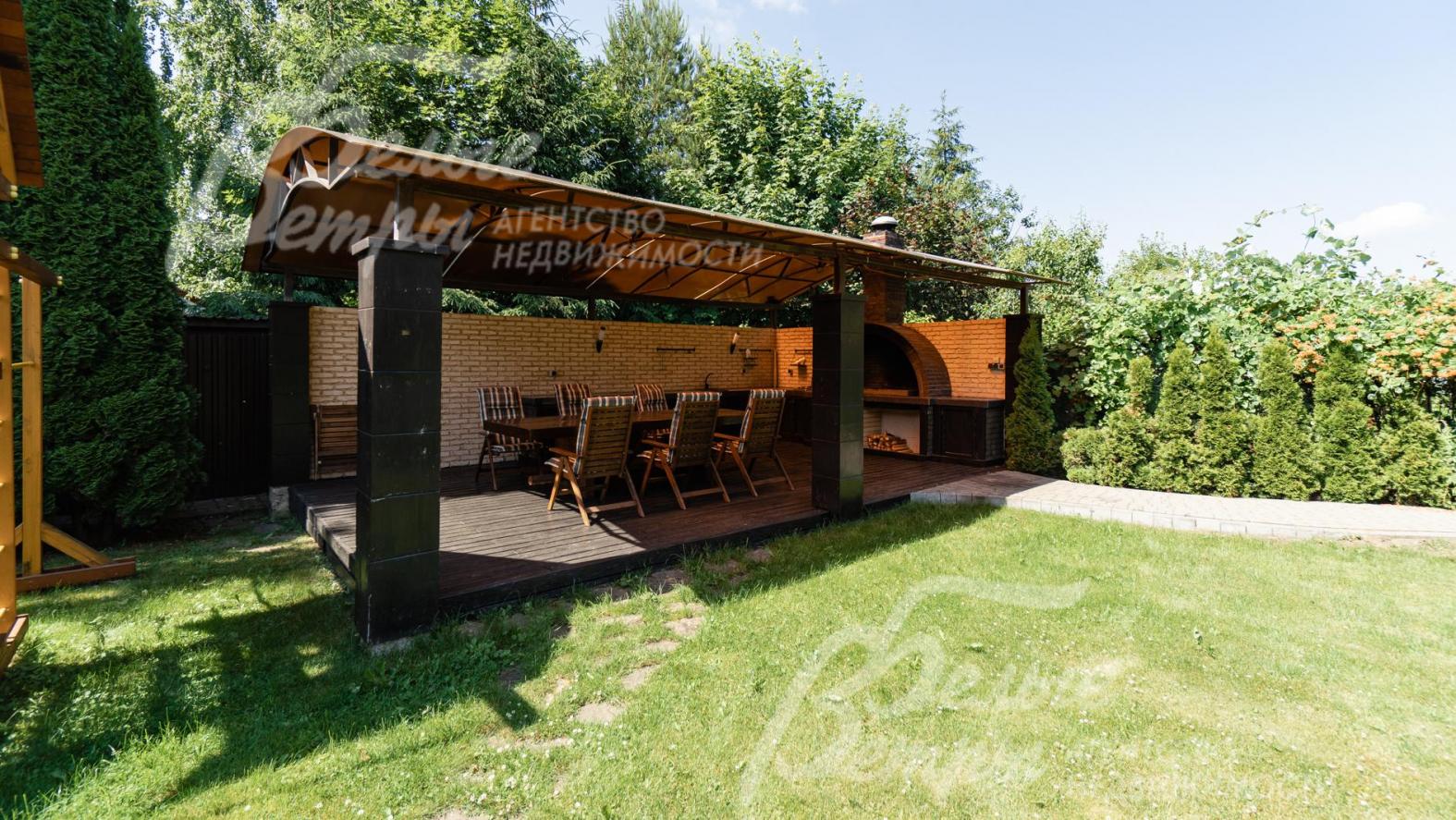Крытая беседка 35 кв.м с мангальной зоной, монолитная