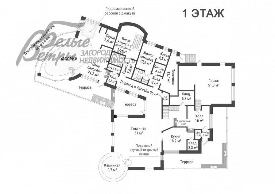 Дом в аренду Ново-Спасское к/п Поповка id 118-003 планировка0