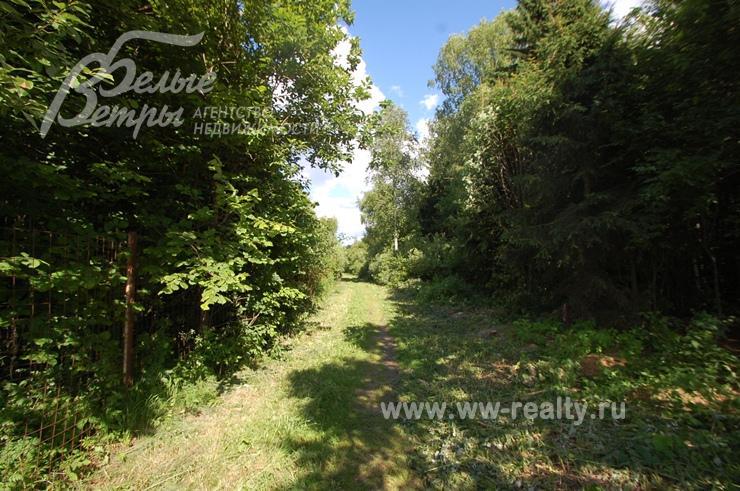 В поселке своя прогулочная зона, ведущая к большому пруду