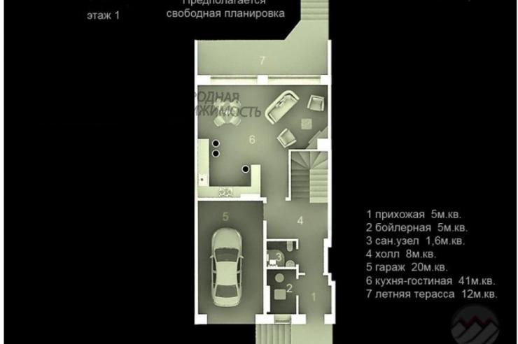 Таунхаус Заречье КП Троицк id 373-704 планировка0