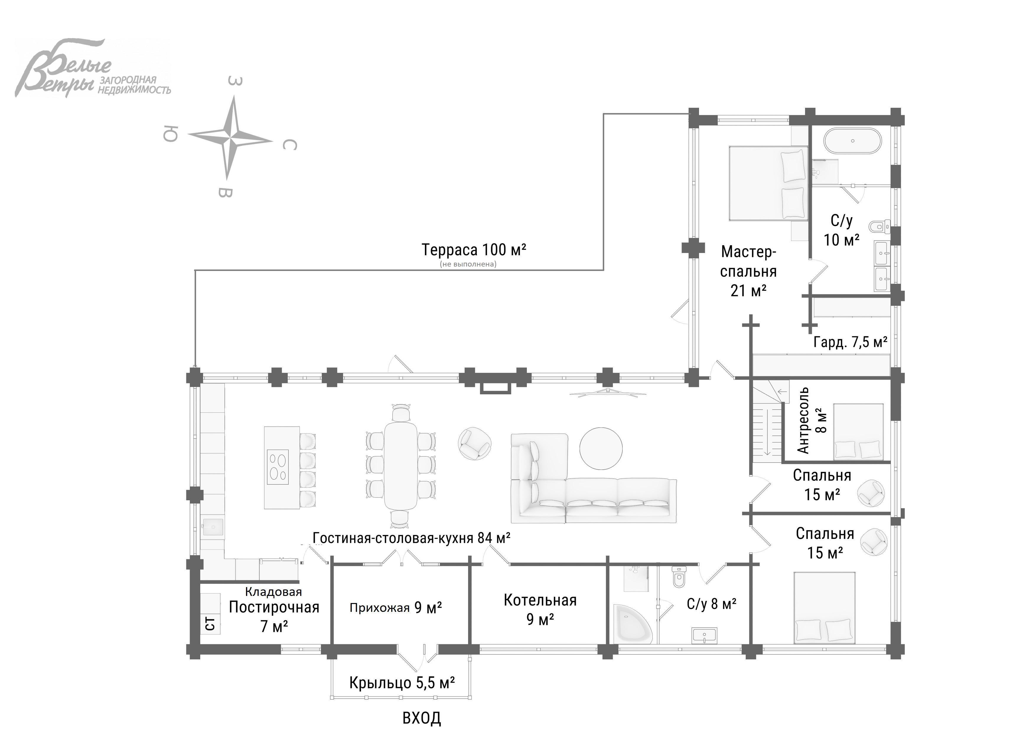 Дом Лесное Озеро к/п Кузенёво id 131-873 планировка0