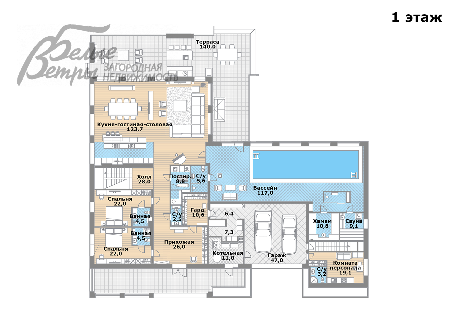 Дом Усадьба Бергов к/п Первомайское id 214-613 планировка1