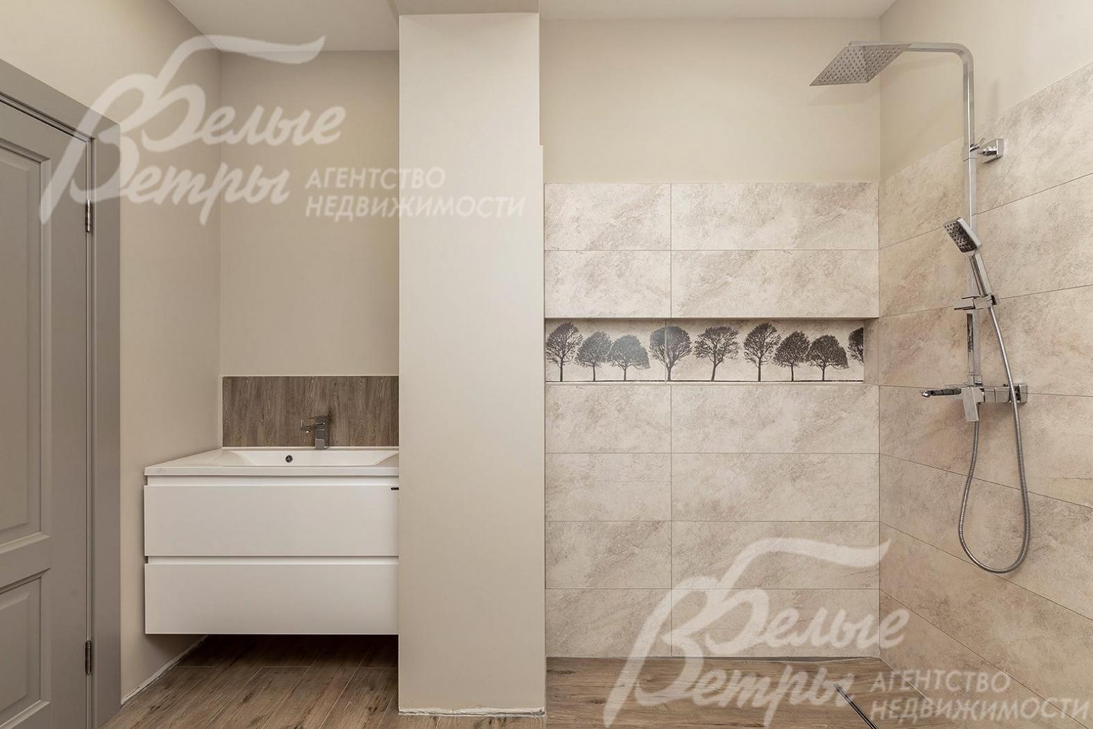 Санузел с душем на втором этаже