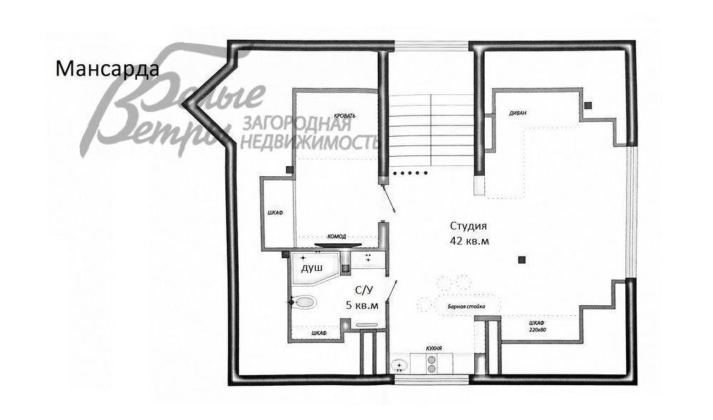 Дом Потапово к/п Южное Бутово id 167-821 планировка3