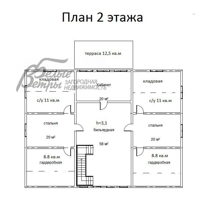 Дом Витязь к/п Ватутинки id 341-922 планировка1