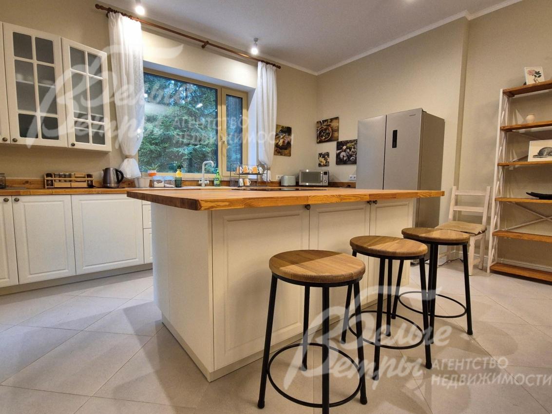 Кухня с островом и встроенной техникой