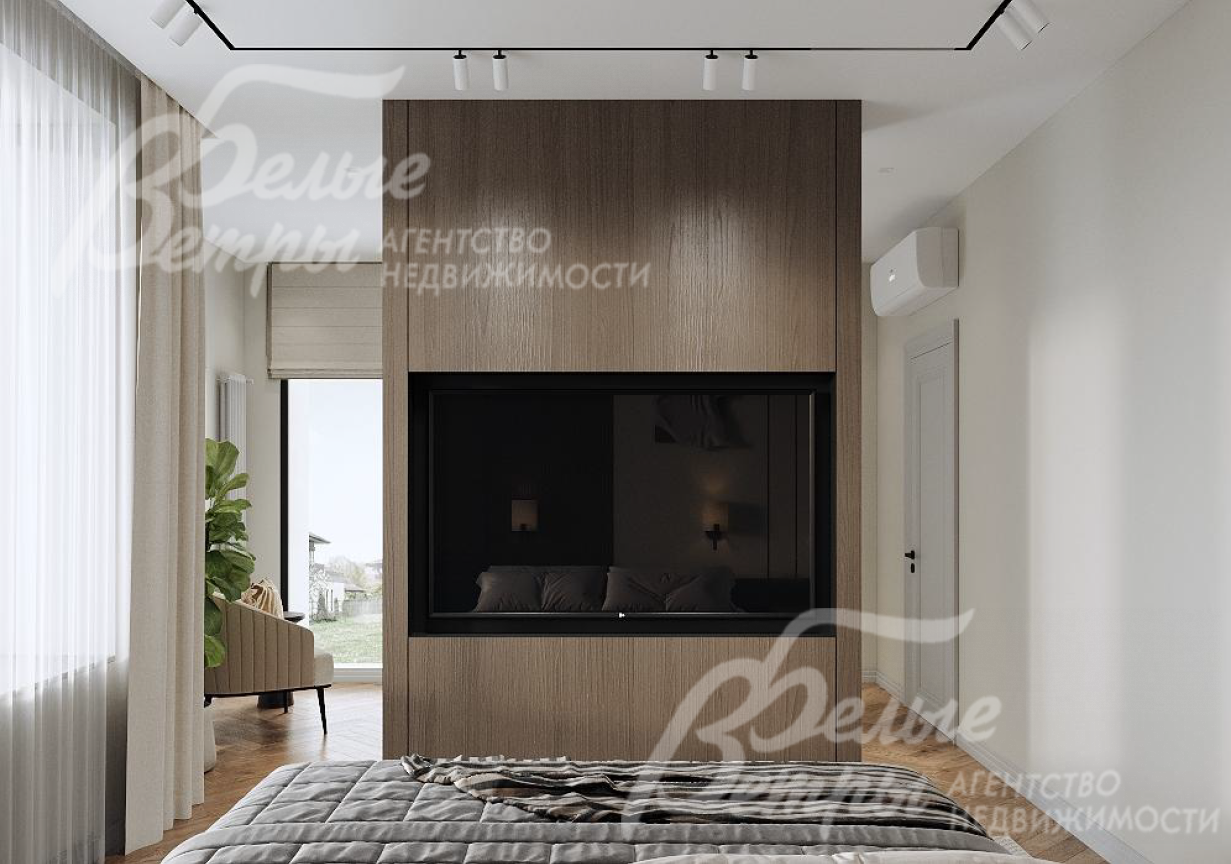 Визуализация мастер спальня