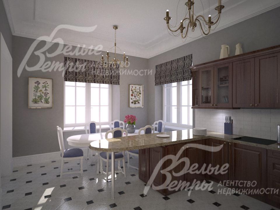 Кухня-столовая. Визуализация.