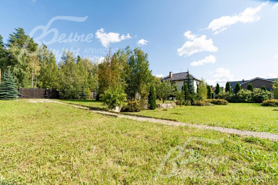 Просторный солнечный участок с несколькими взрослыми деревьями.