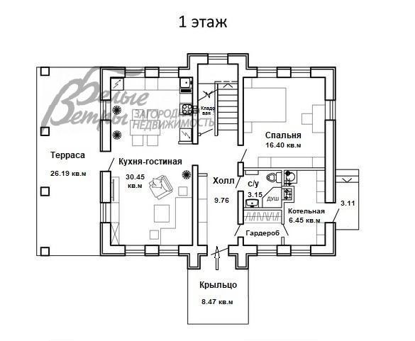 Дом в аренду Синергия КП Зименки id 535-003 планировка0