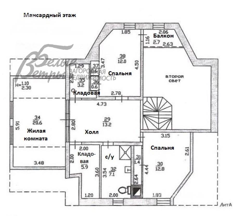 Дом в аренду Милорадово  id 371-007 планировка2