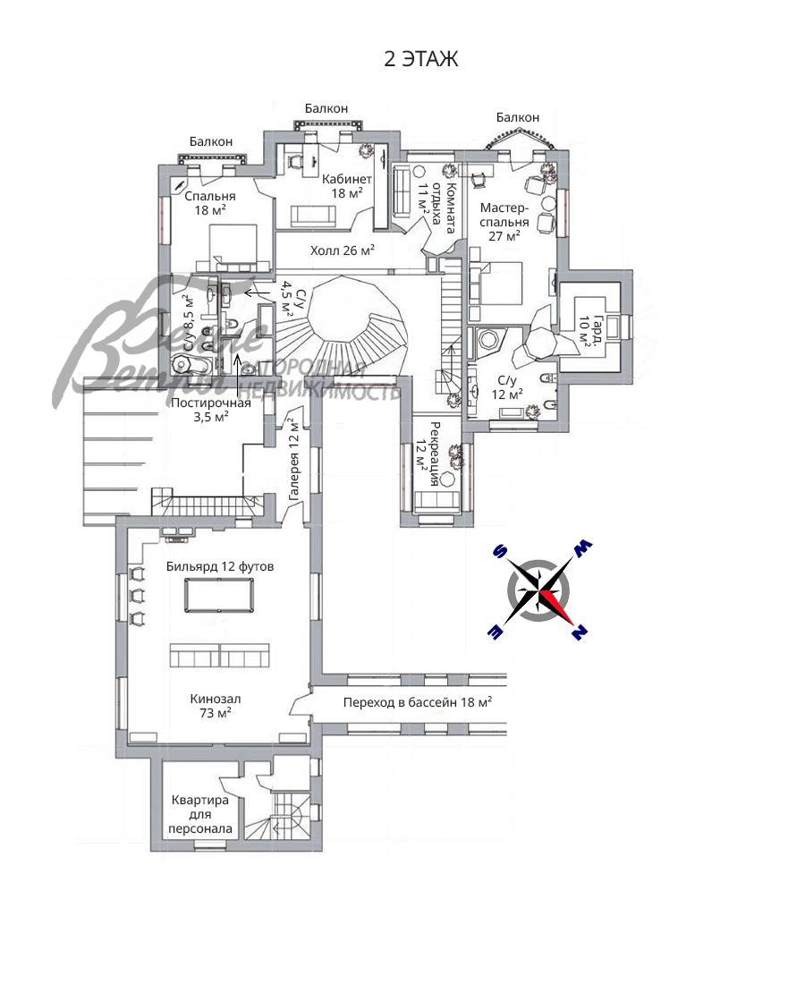 Дом Бельгийская Деревня к/п Летово id 102-903 планировка1