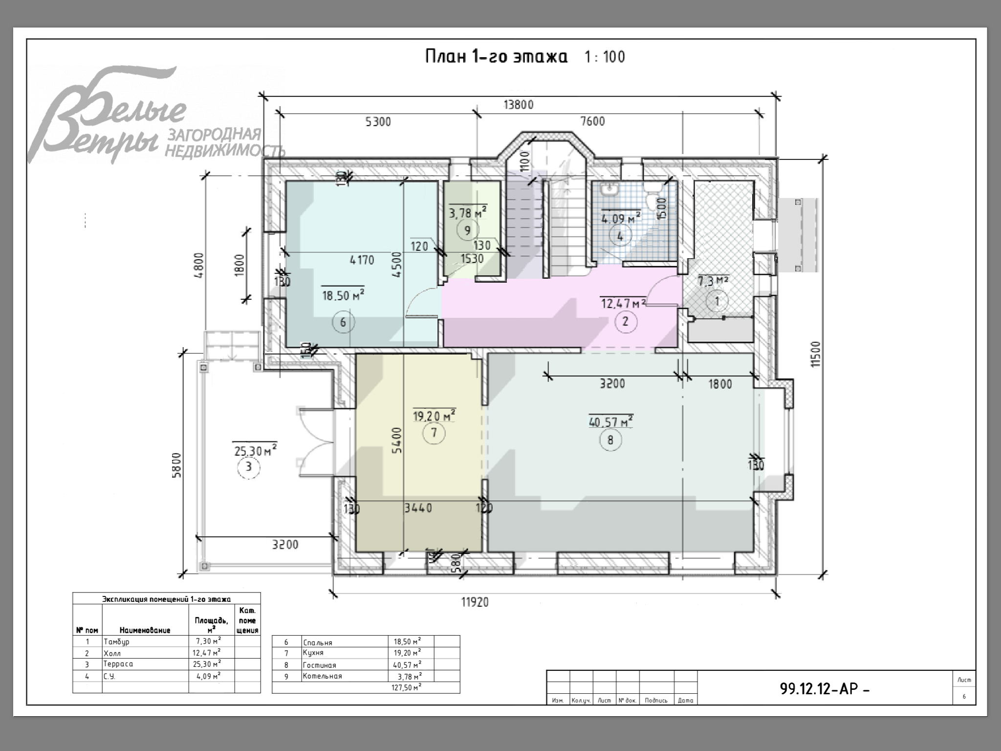 Дом Ильичевка к/п Ильичевка id 110-776 планировка0