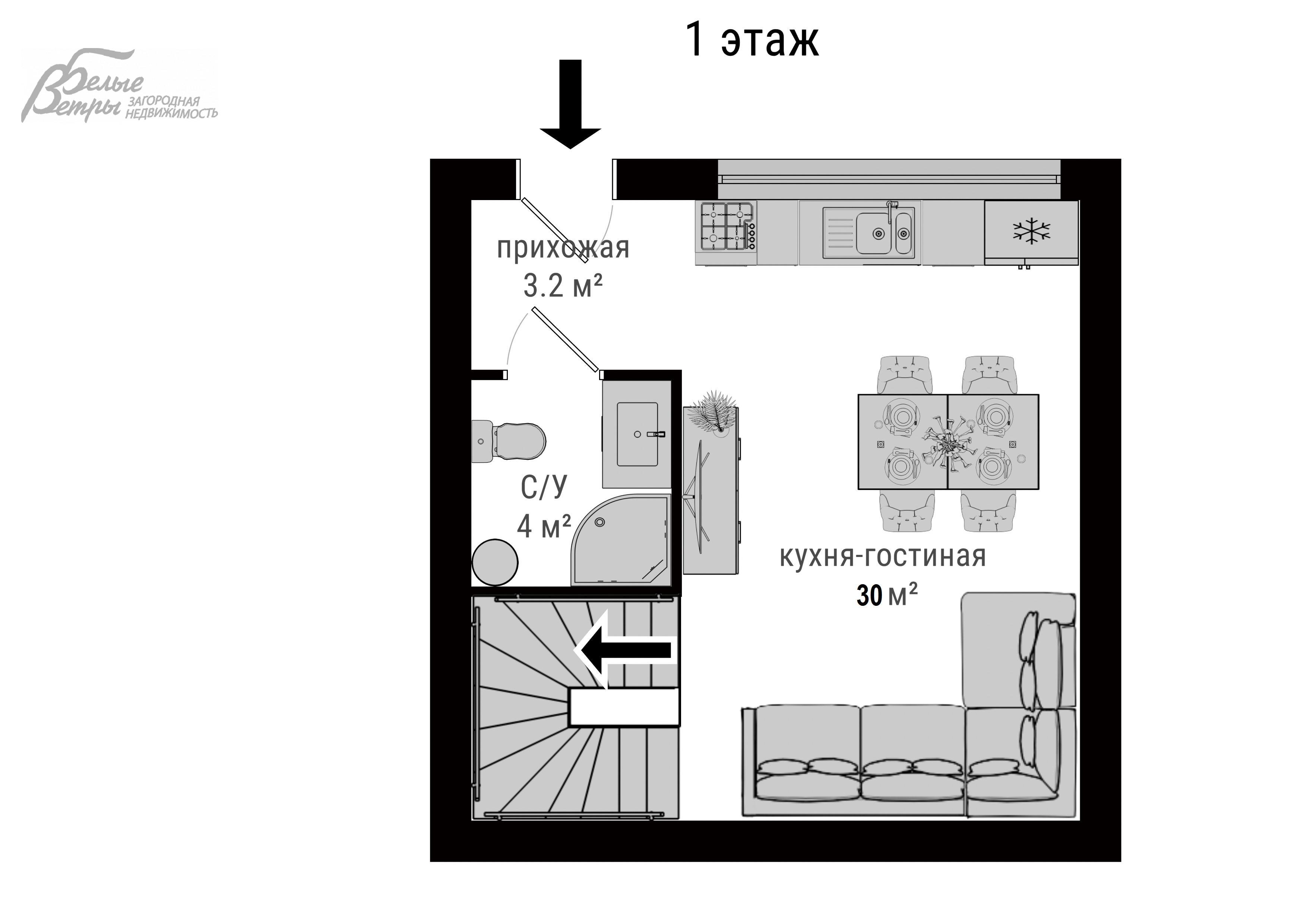 Таунхаус Кронбург КП Воскресенское id 564-106 планировка0