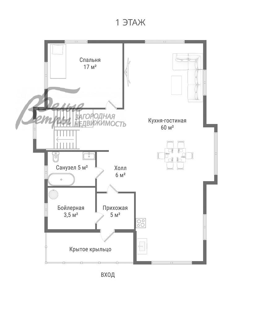 Дом Брехово  id 418-405 планировка0