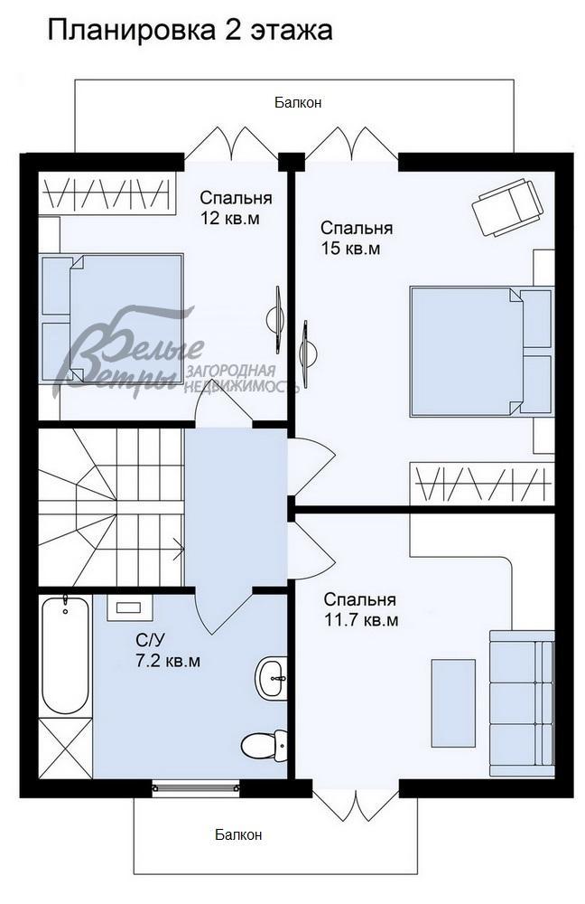Дом Капитолий к/п Первомайское id 448-750 планировка1