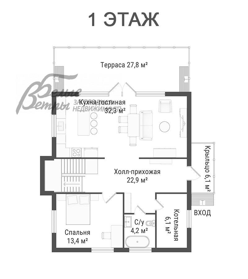 Дом Бородино Вилладж  id 742-109 планировка0