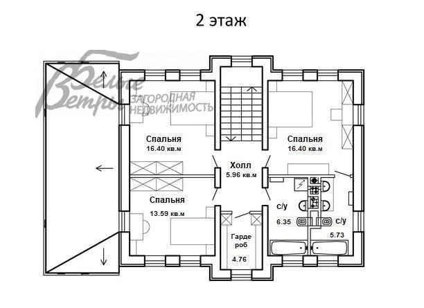 Дом в аренду Синергия КП Зименки id 535-003 планировка1