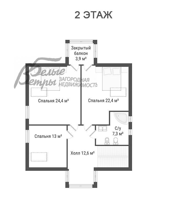 Дом Согласие-1 к/п Фоминское id 316-960 планировка1