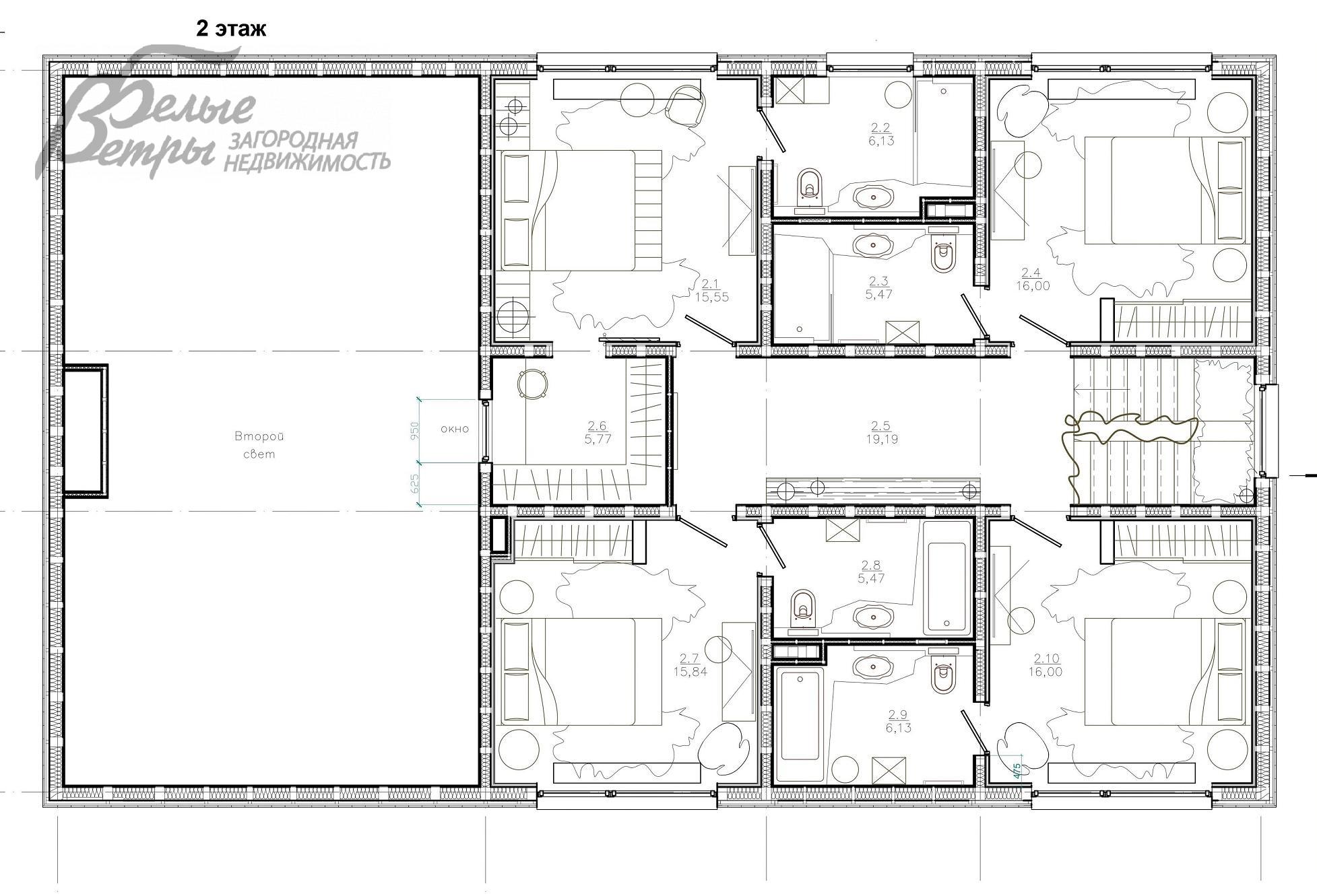 Дом Бурцево КП Бурцево id 231-610 планировка1