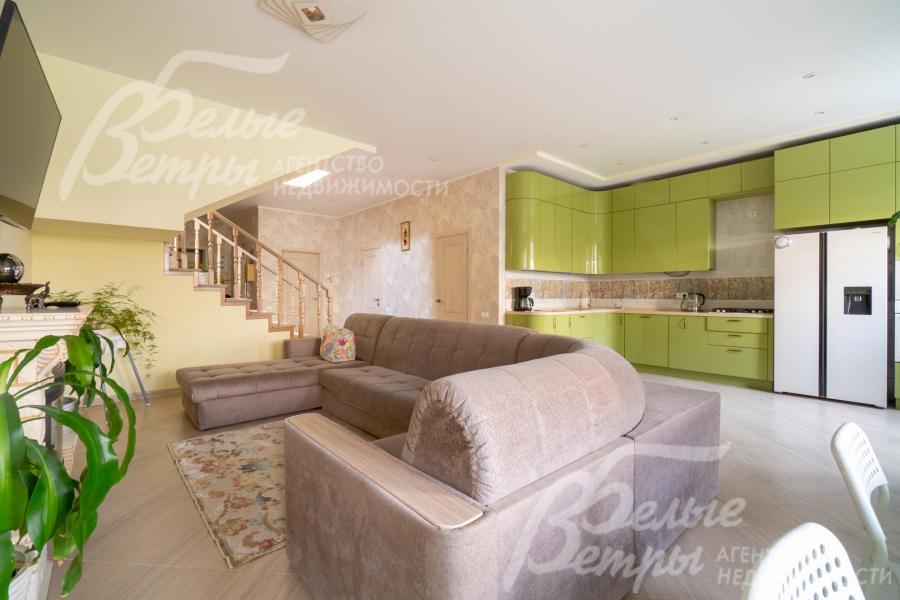 Открытое пространство, зонированное на кухню и гостиную