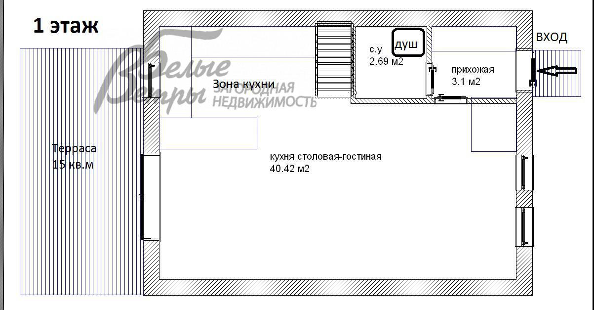 Таунхаус Марсель к/п Никольское id 586-703 планировка0